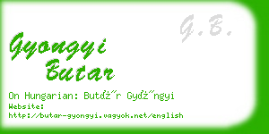 gyongyi butar business card